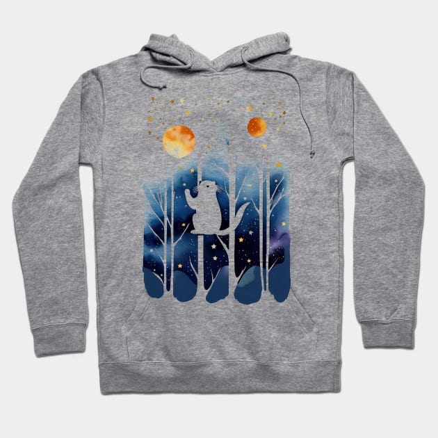 Galactic Otter Silhouette Hoodie by ArtisanEcho